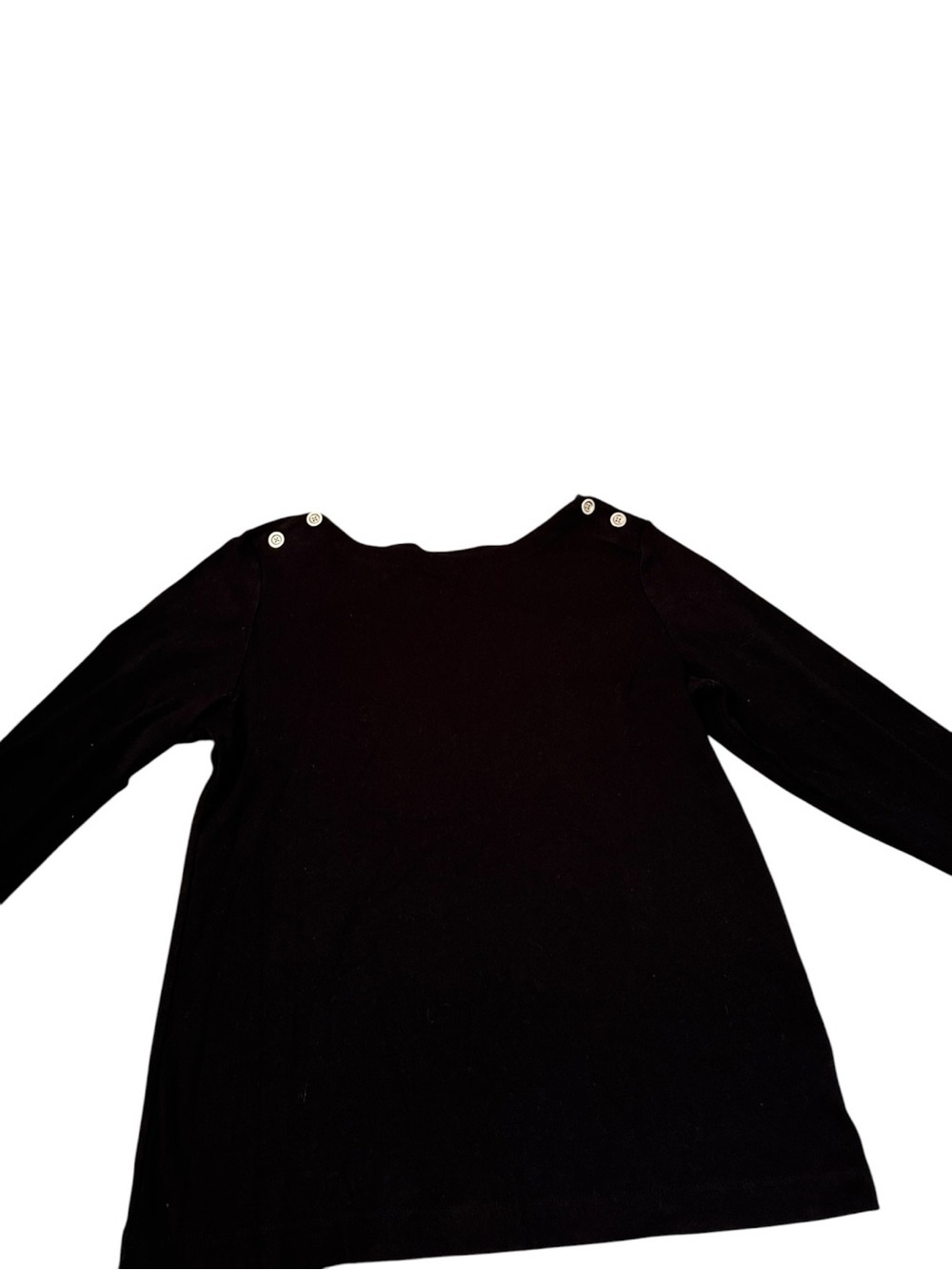 Croft & Barrow Women's Black Button Side Top Size Large Casual Shirt